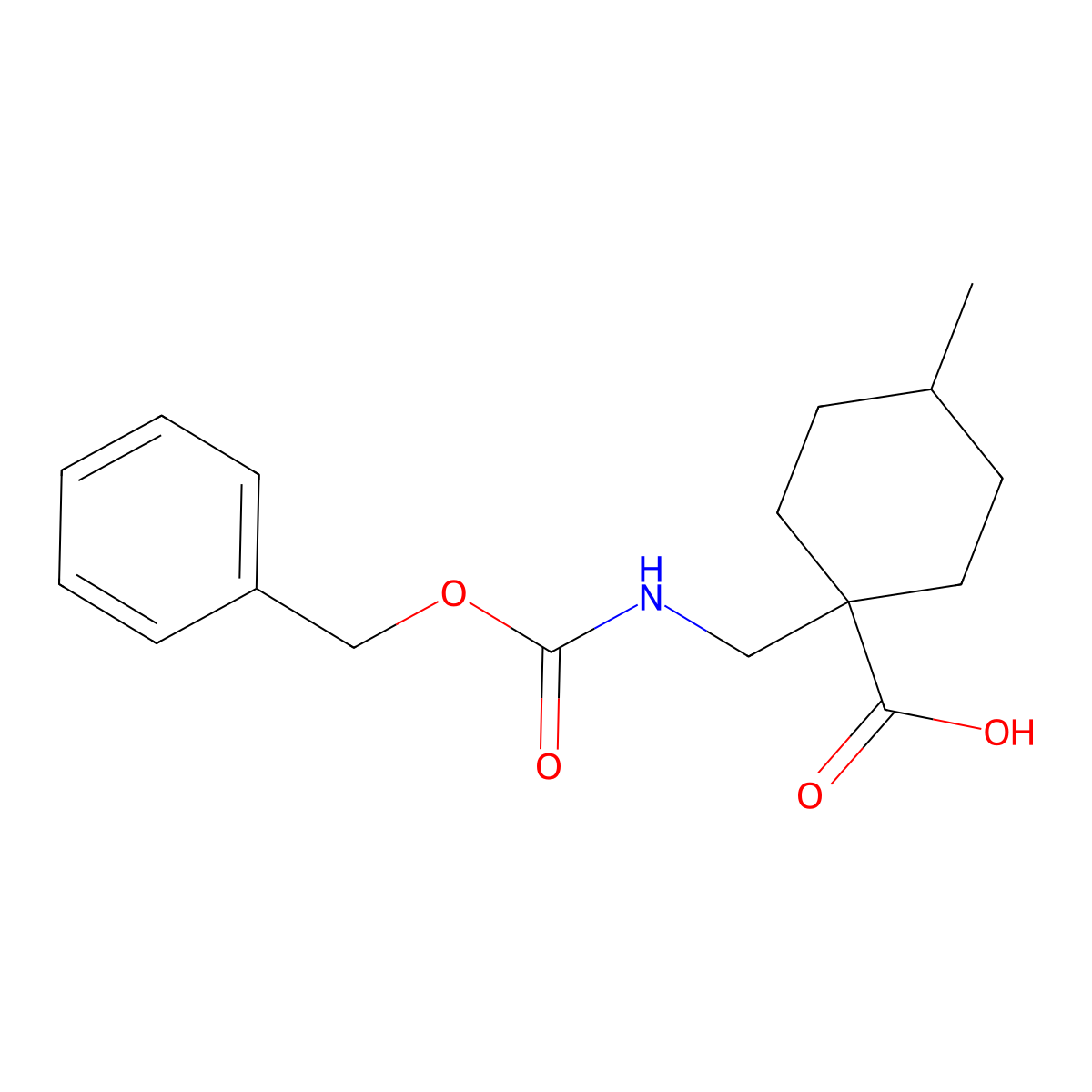 1-({[(Benzyloxy)carbonyl]amino}methyl)-4-methylcyclohexane-1-carboxylic acid molecular structure, CAS 1549966-20-2