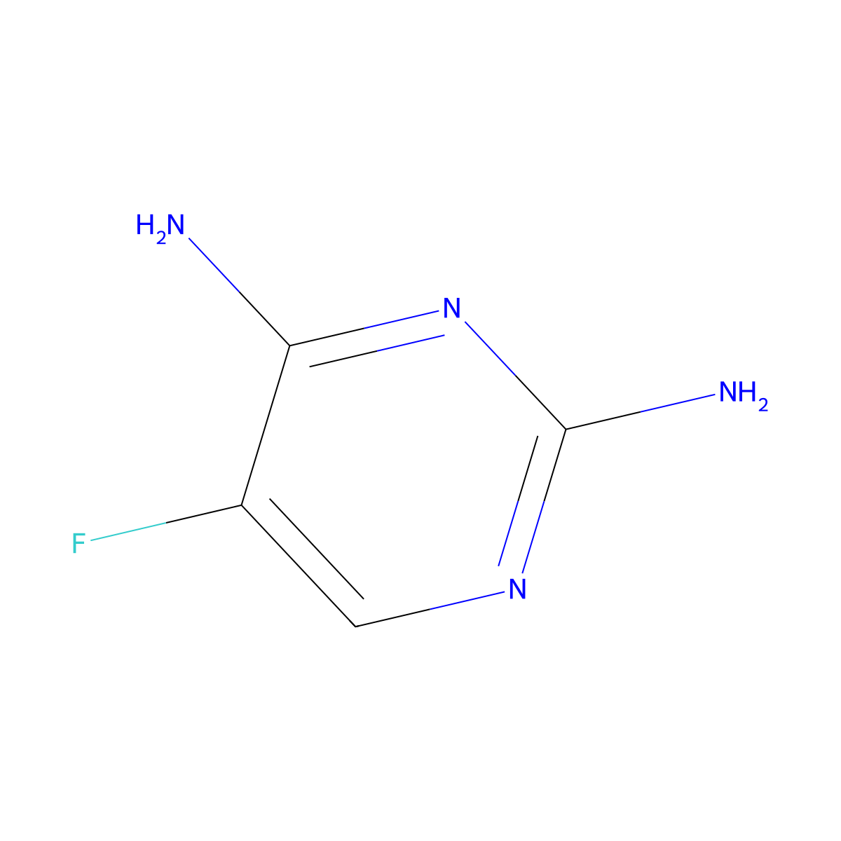 5-Fluoropyrimidine-2,4-diamine molecular structure, CAS 155-11-3