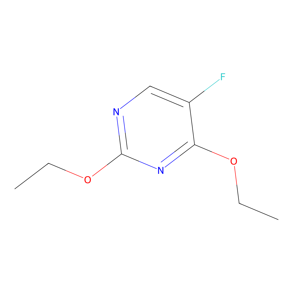 2,4-Diethoxy-5-fluoropyrimidine molecular structure, CAS 155-36-2