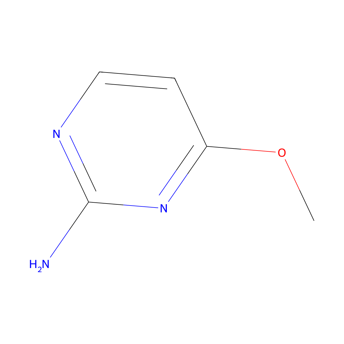 4-Methoxy-2-pyrimidinamine molecular structure, CAS 155-90-8