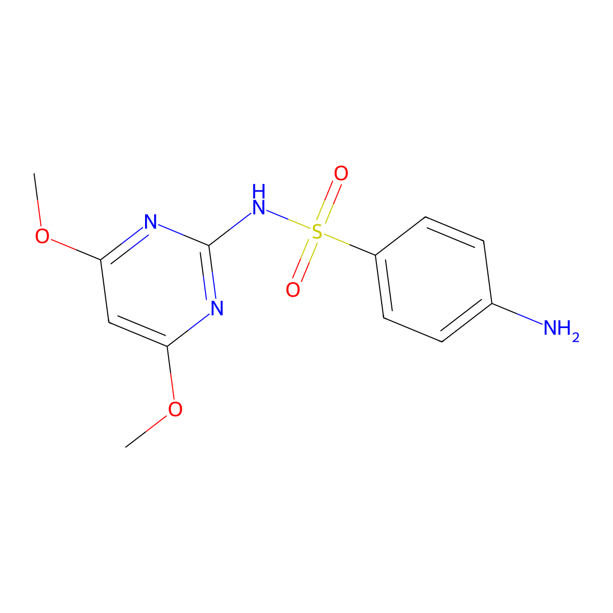 Sulphamoprine molecular structure, CAS 155-91-9