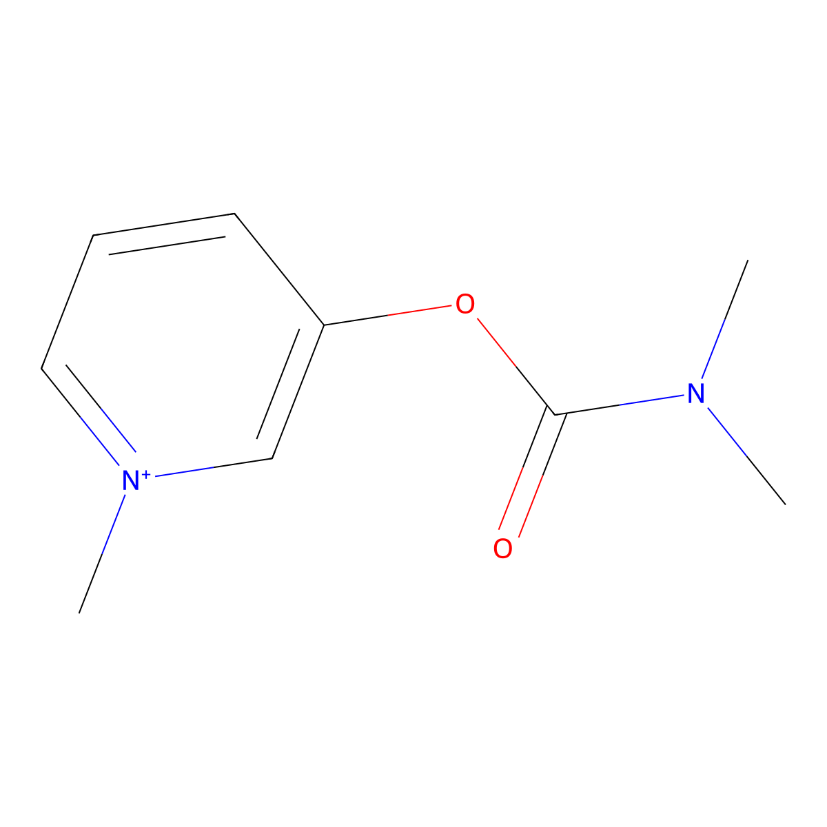 Pyridostigmine molecular structure, CAS 155-97-5