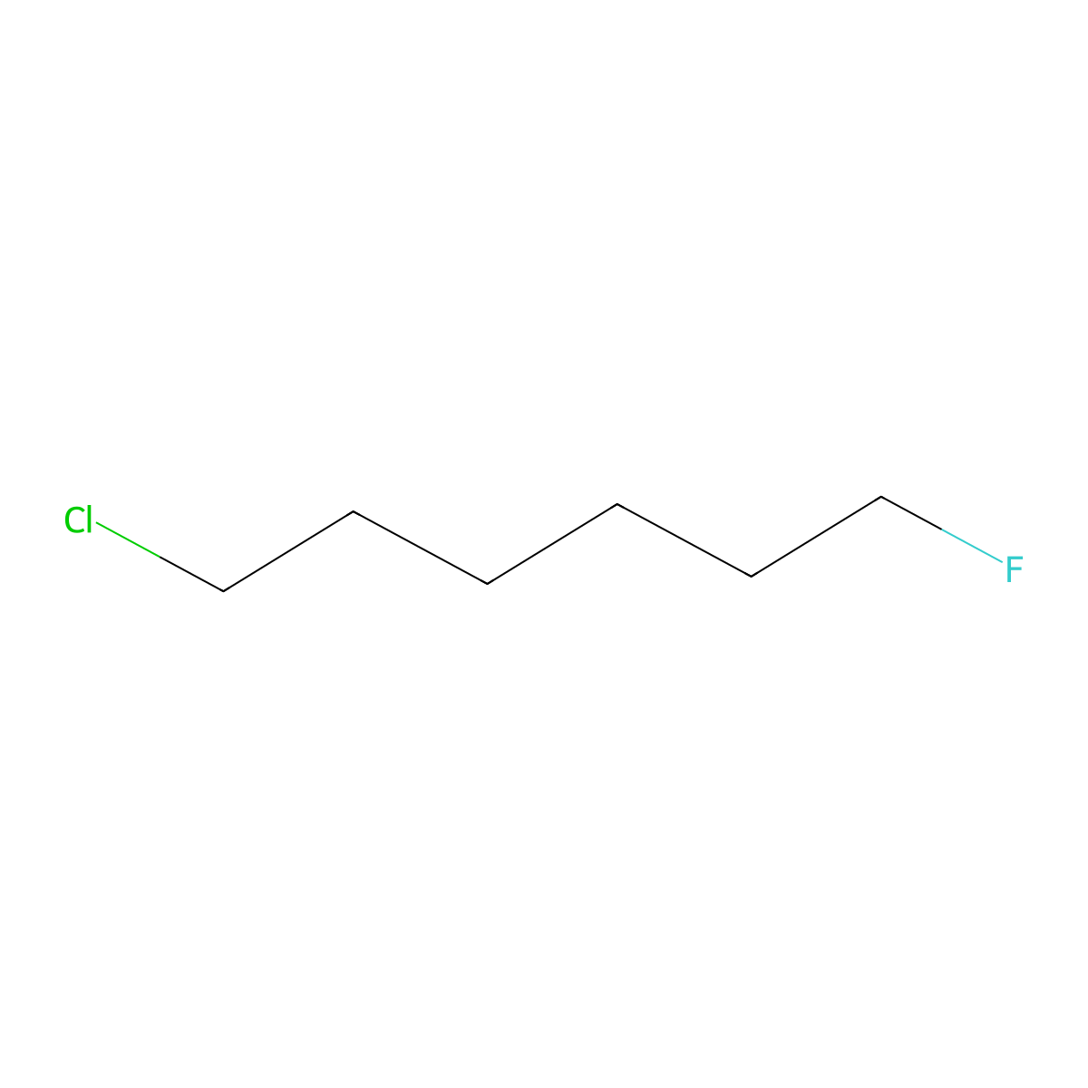 1-Chloro-6-fluorohexane molecular structure, CAS 1550-09-0