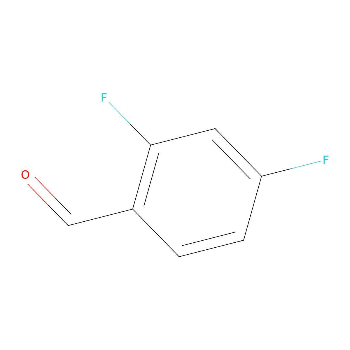 2,4-Difluorobenzaldehyde molecular structure, CAS 1550-35-2