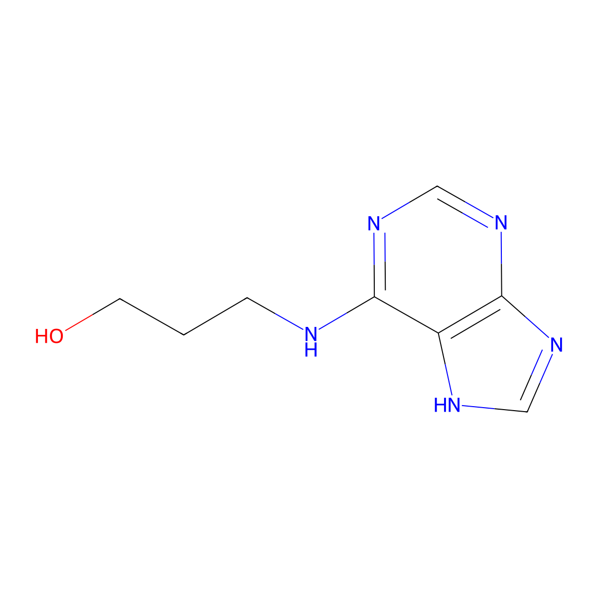 Adenine,N6-3-hydroxypropyl molecular structure, CAS 15500-81-9
