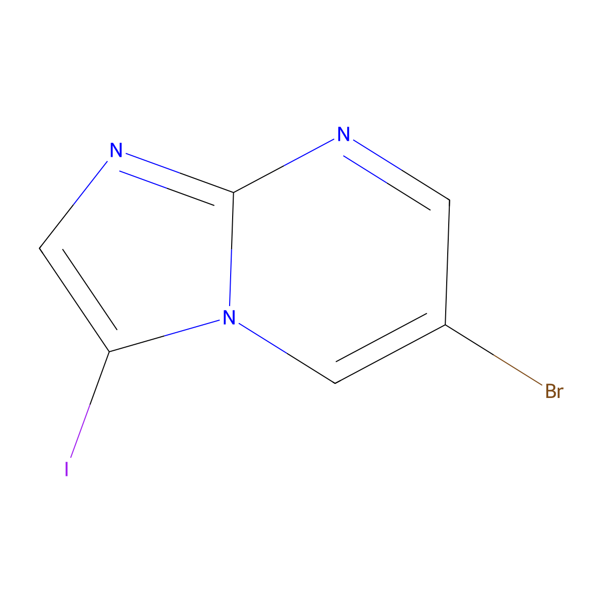 6-Bromo-3-iodoimidazo[1,2-a]pyrimidine molecular structure, CAS 1550030-07-3
