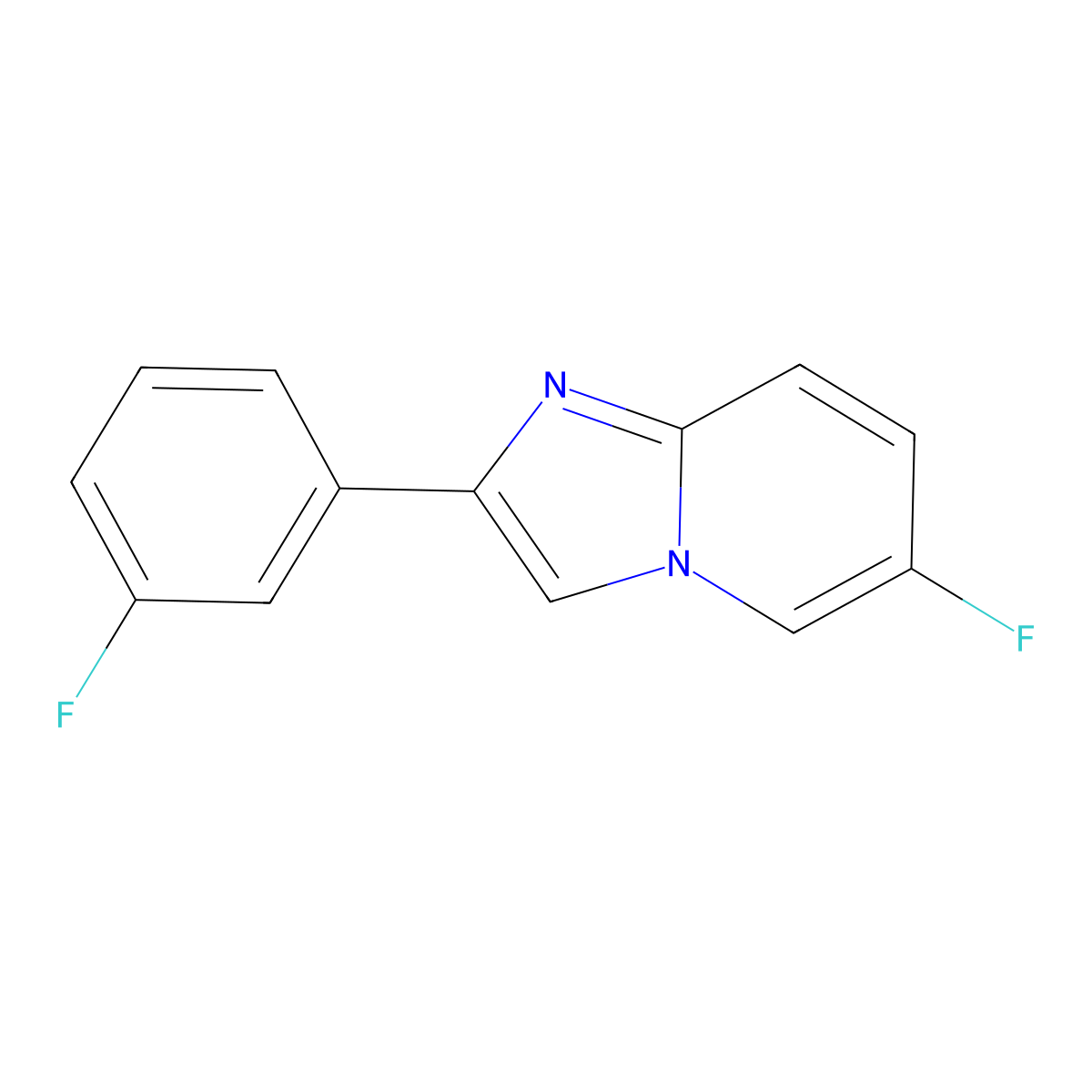6-Fluoro-2-(3-fluorophenyl)imidazo[1,2-a]pyridine molecular structure, CAS 1550031-63-4