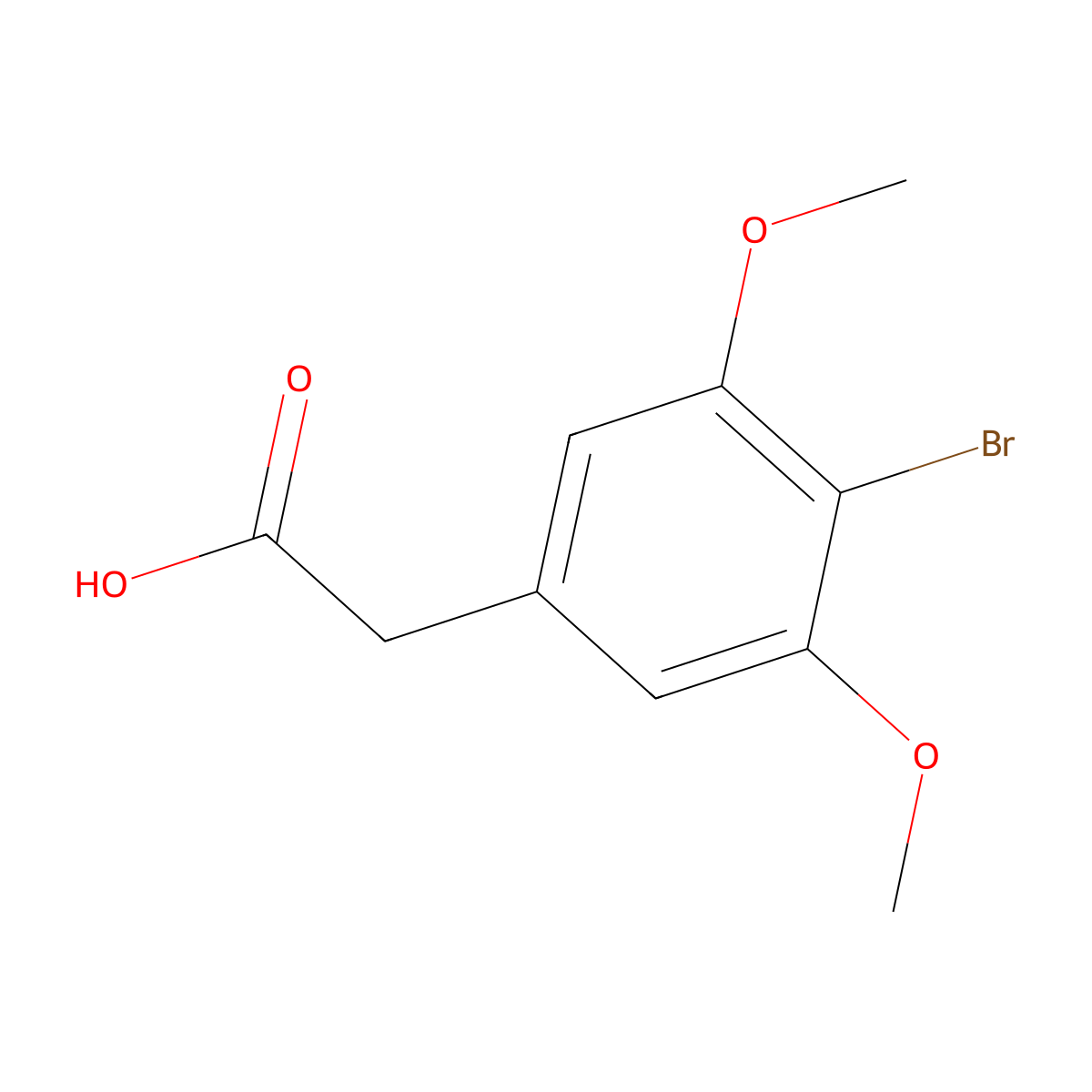2-(4-Bromo-3,5-dimethoxyphenyl)acetic acid molecular structure, CAS 1550060-43-9