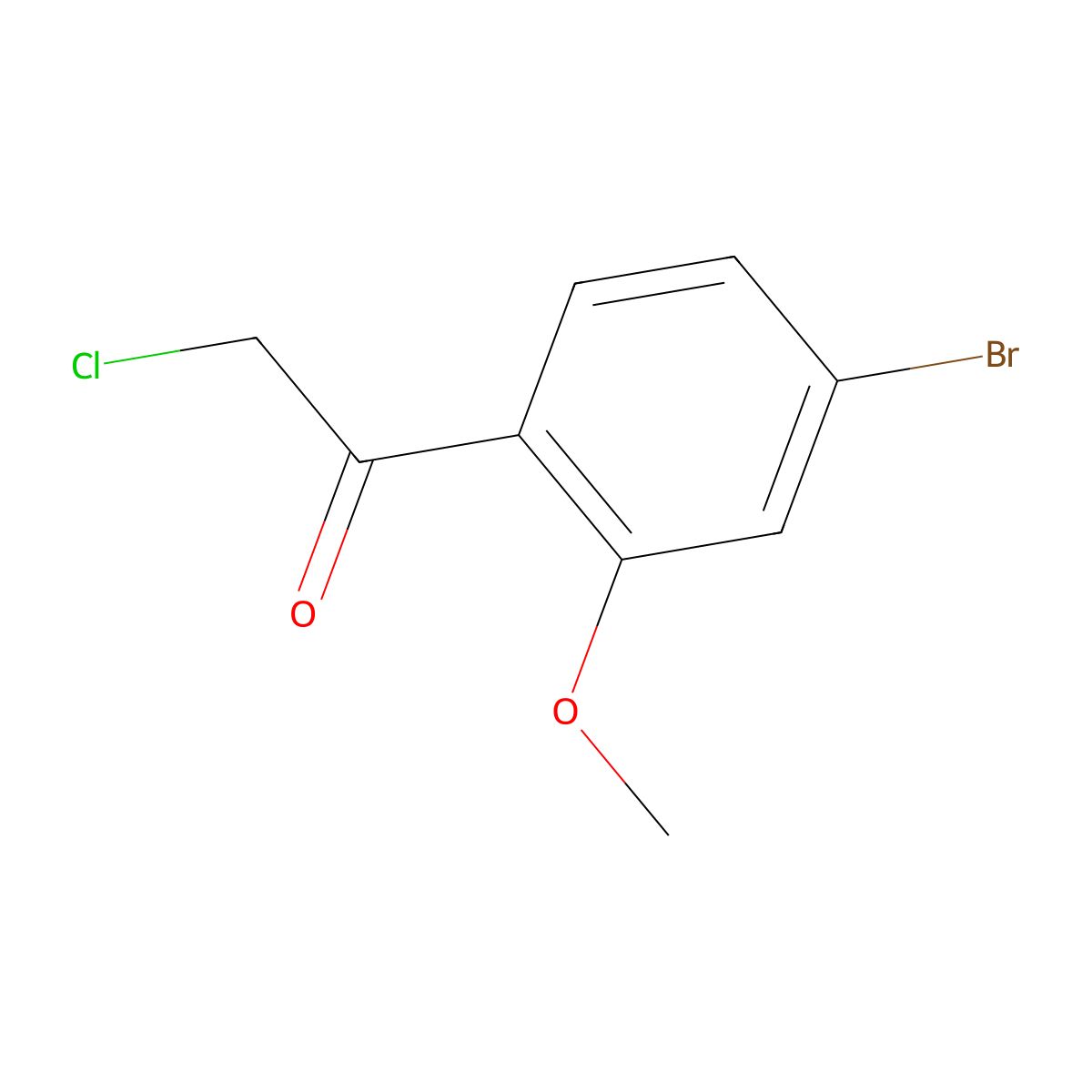 1-(4-Bromo-2-methoxyphenyl)-2-chloroethan-1-one molecular structure, CAS 1550068-11-5