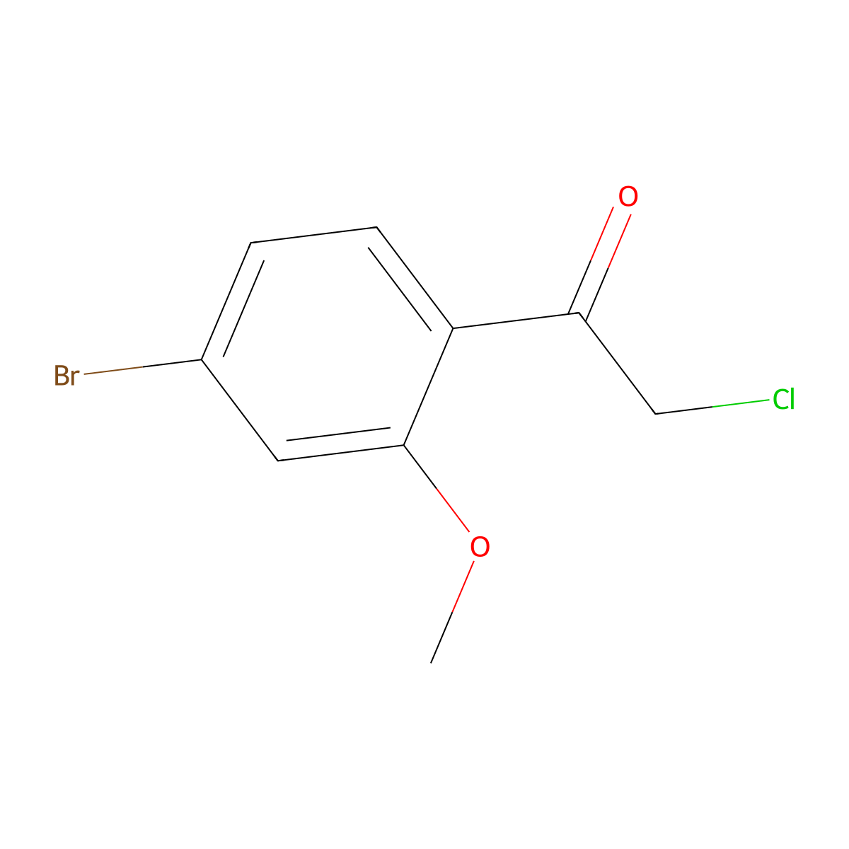 1-(4-Bromo-2-methoxyphenyl)-2-chloroethan-1-one molecular structure, CAS 1550068-11-5