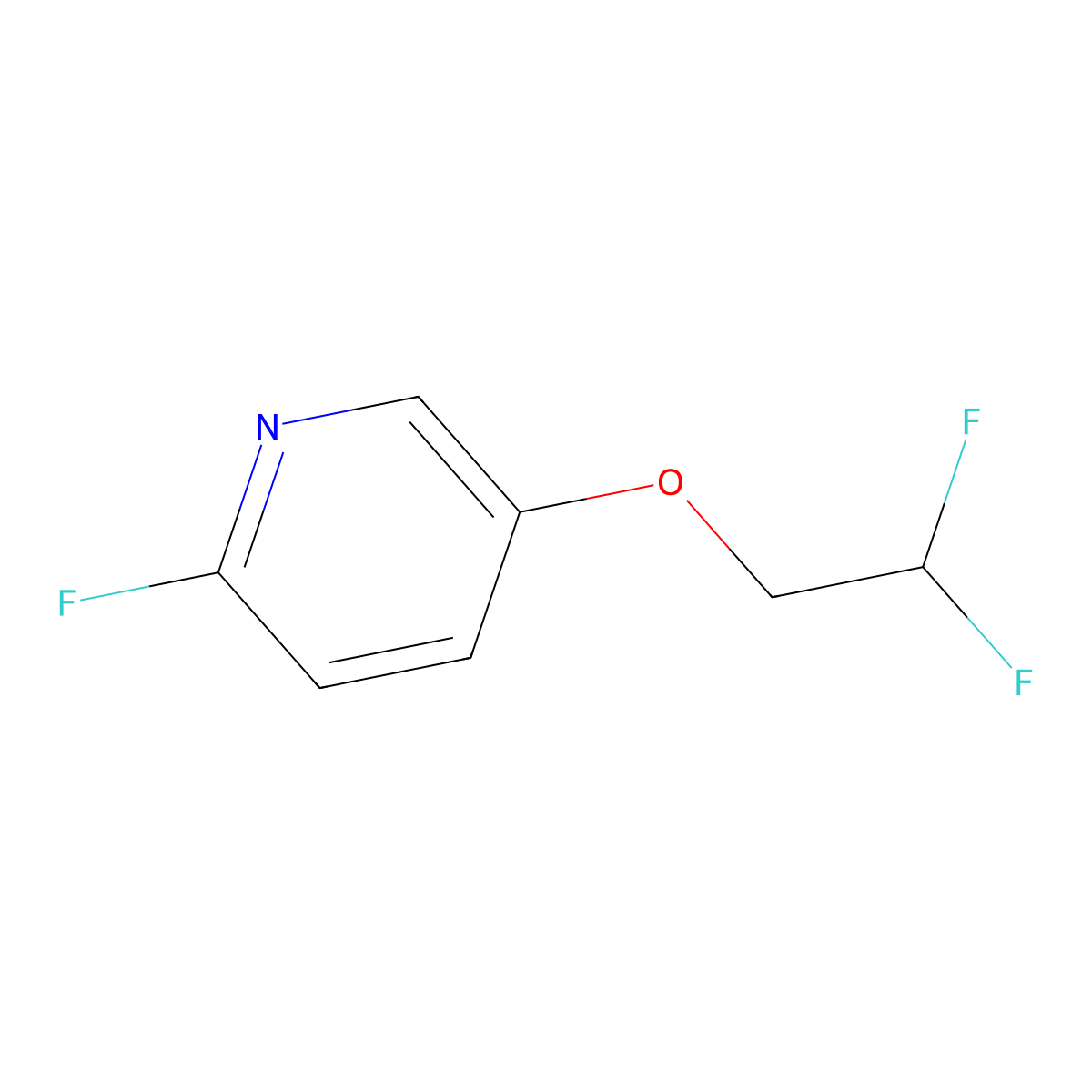 5-(2,2-Difluoroethoxy)-2-fluoropyridine molecular structure, CAS 1550080-01-7