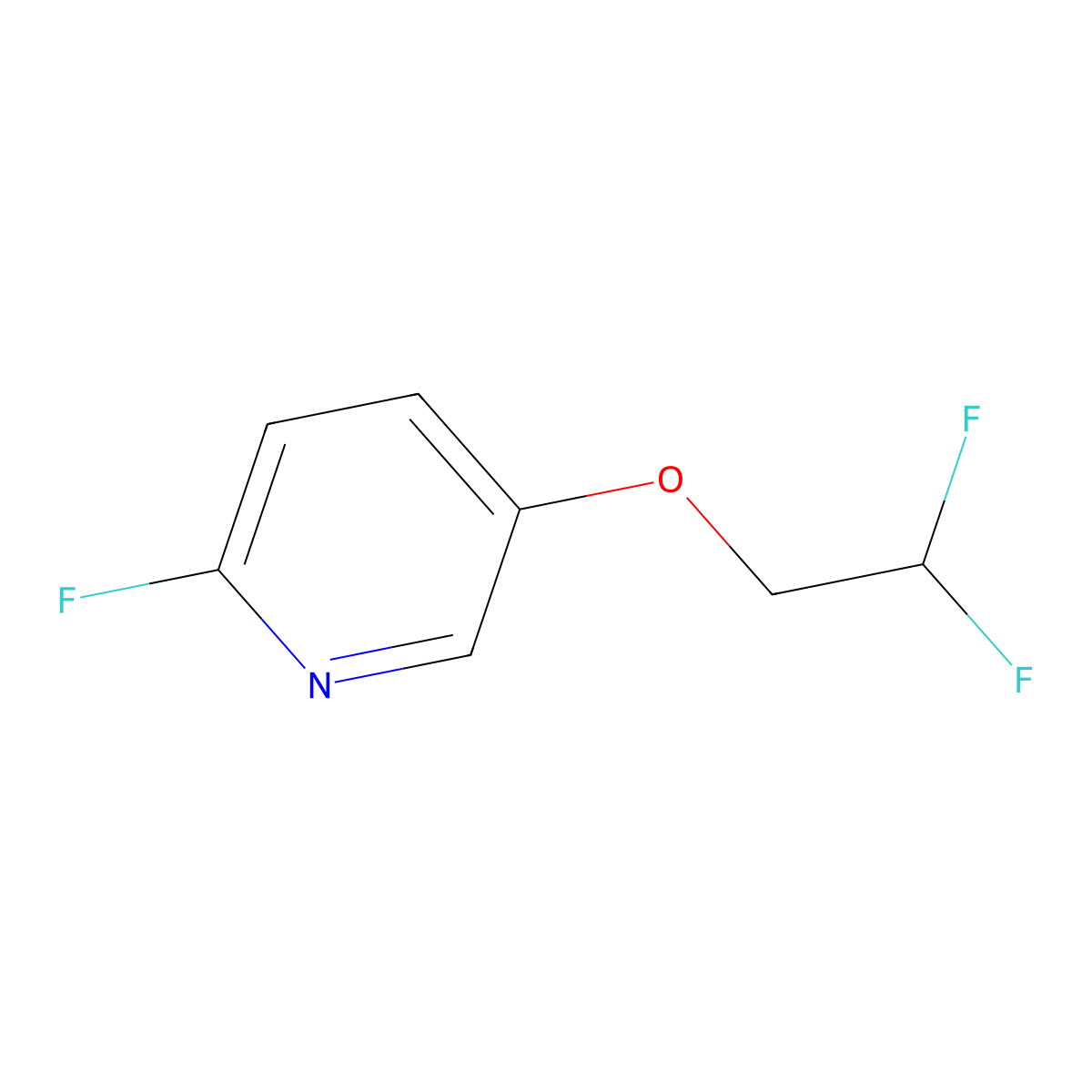 5-(2,2-Difluoroethoxy)-2-fluoropyridine molecular structure, CAS 1550080-01-7