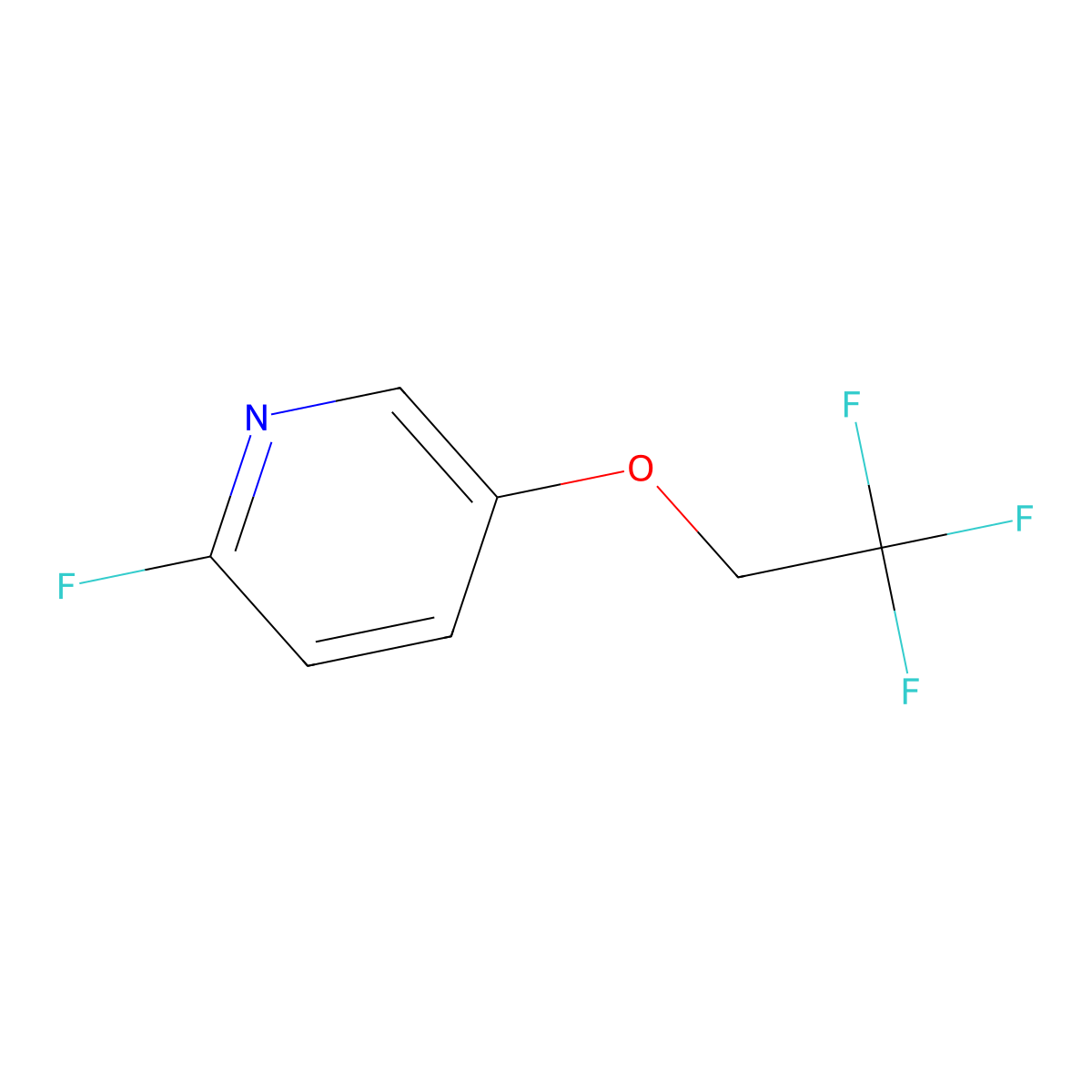 2-Fluoro-5-(2,2,2-trifluoroethoxy)pyridine molecular structure, CAS 1550083-07-2