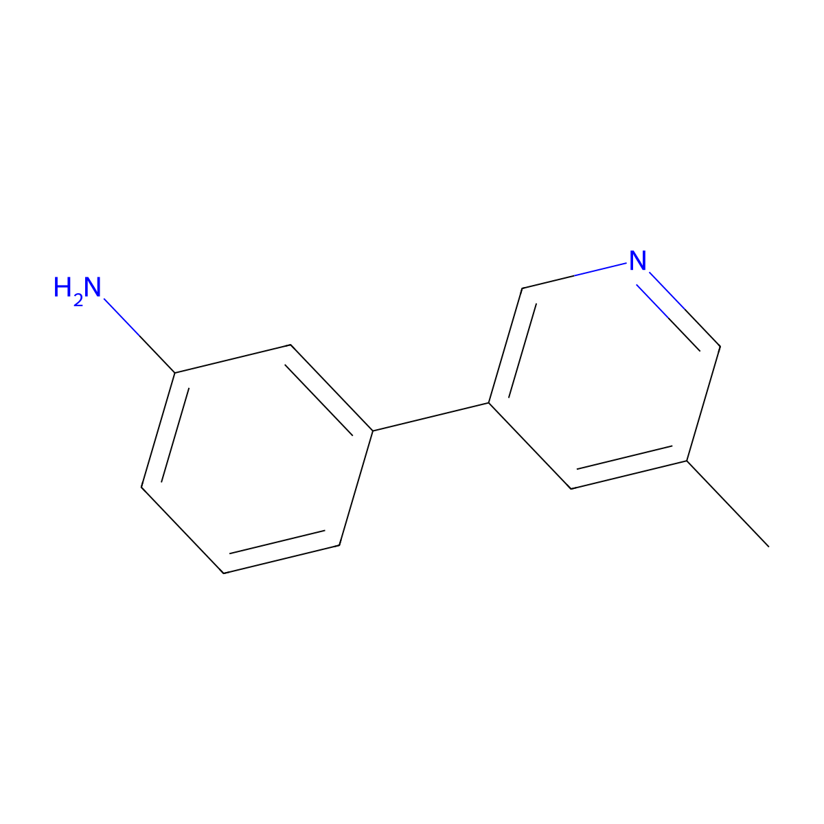 3-(5-Methylpyridin-3-yl)aniline molecular structure, CAS 1550088-11-3