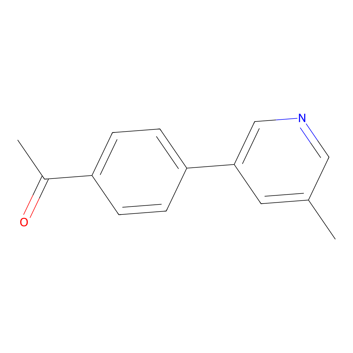 1-(4-(5-Methylpyridin-3-yl)phenyl)ethanone molecular structure, CAS 1550088-14-6