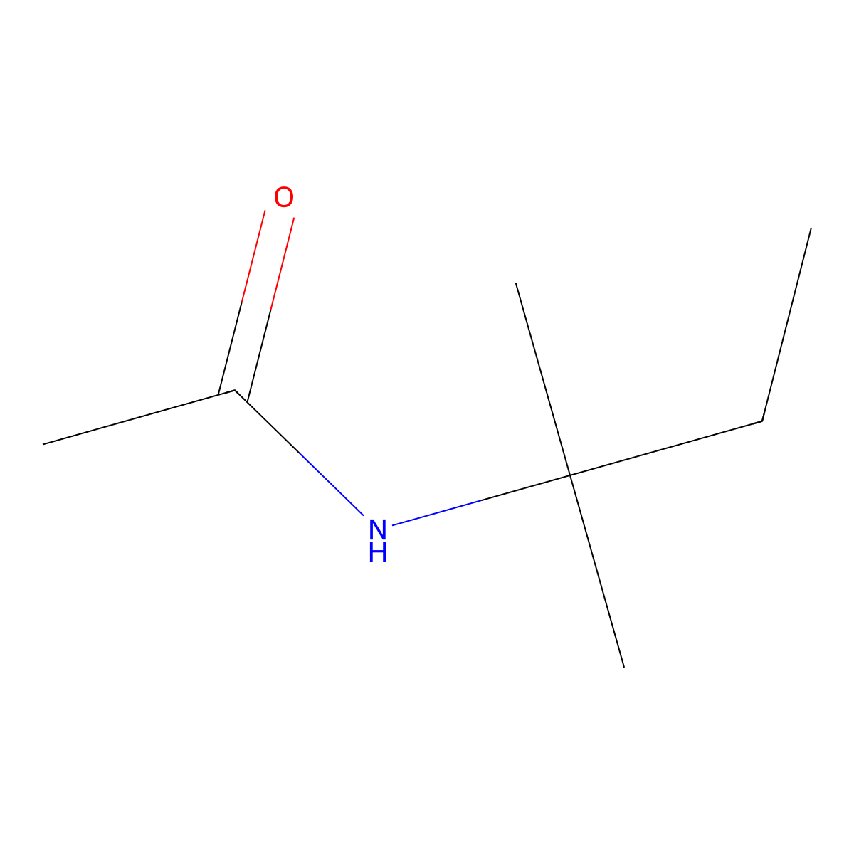 N-(2-methylbutan-2-yl)acetamide molecular structure, CAS 15501-38-9
