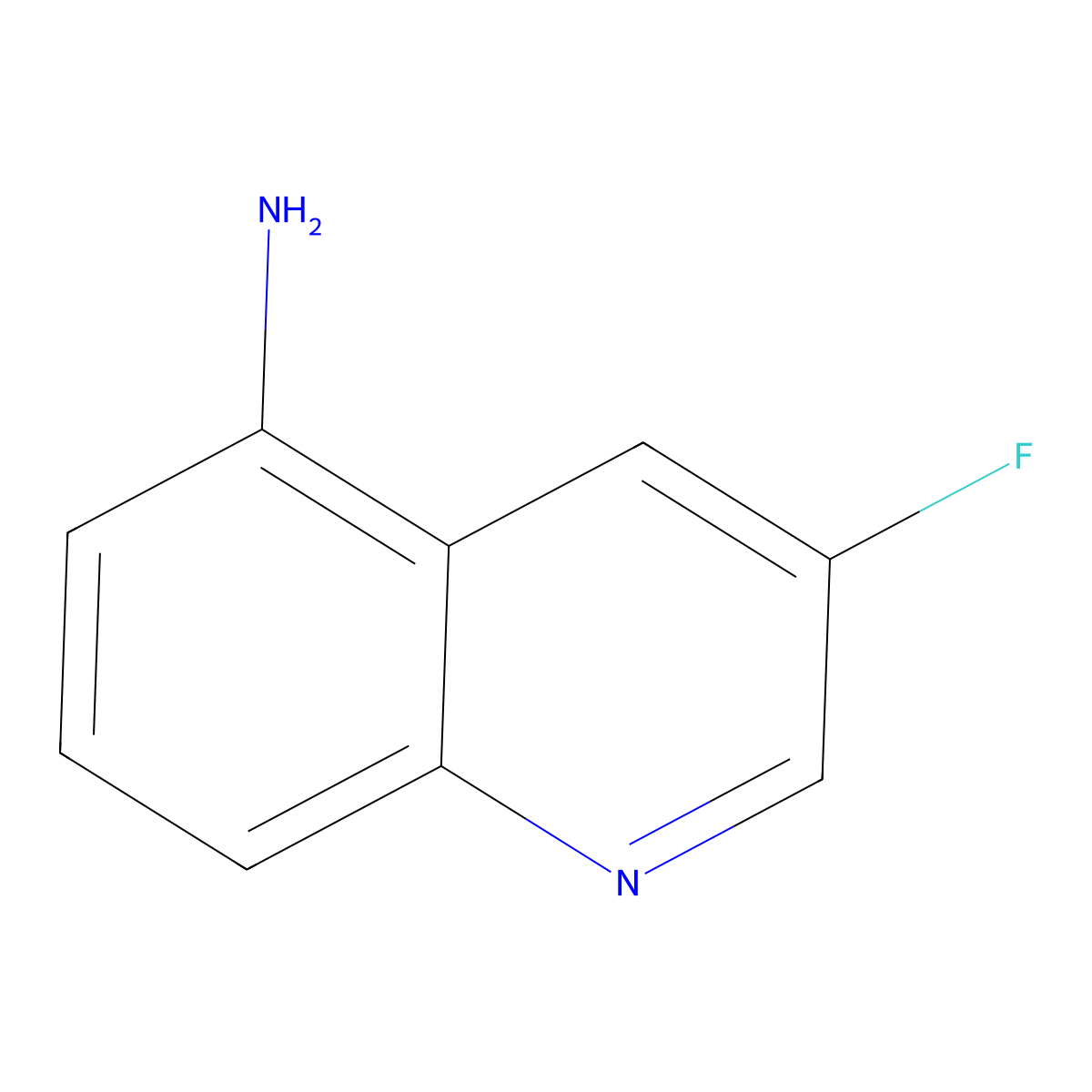 3-Fluoro-5-aminoquinoline molecular structure, CAS 155014-05-4
