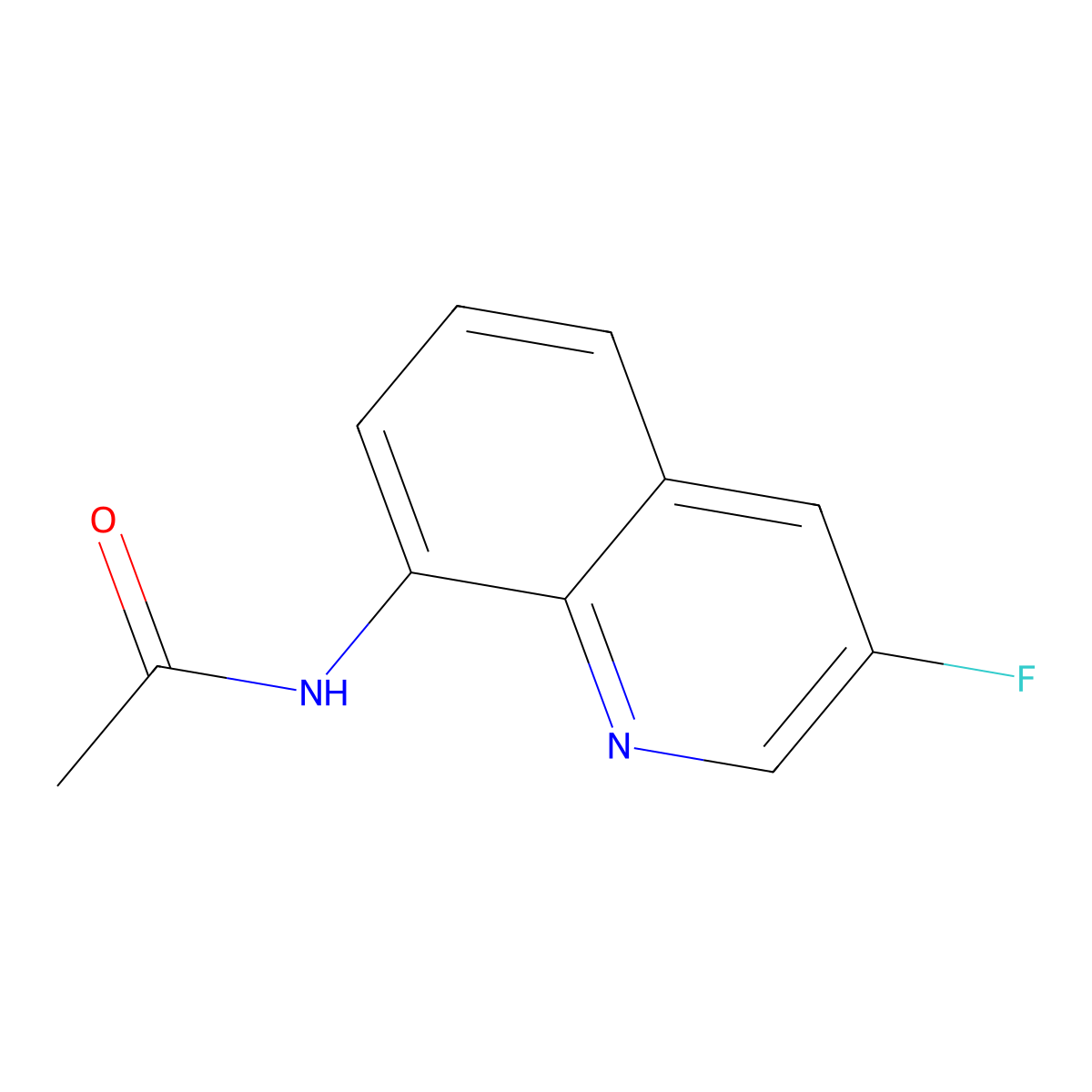 3-Fluoro-8-acetylaminoquinoline molecular structure, CAS 155014-06-5