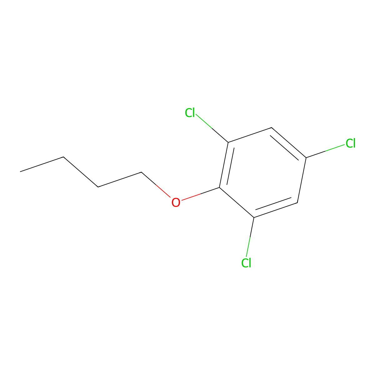 2-Butoxy-1,3,5-trichlorobenzene molecular structure, CAS 155014-16-7