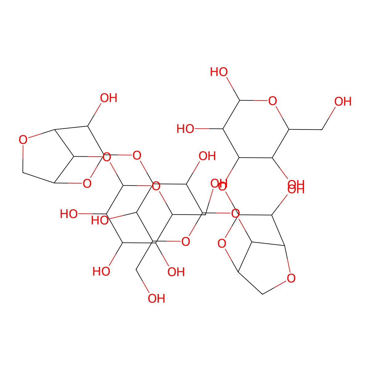 Agaropentaose molecular structure, CAS 155015-99-9