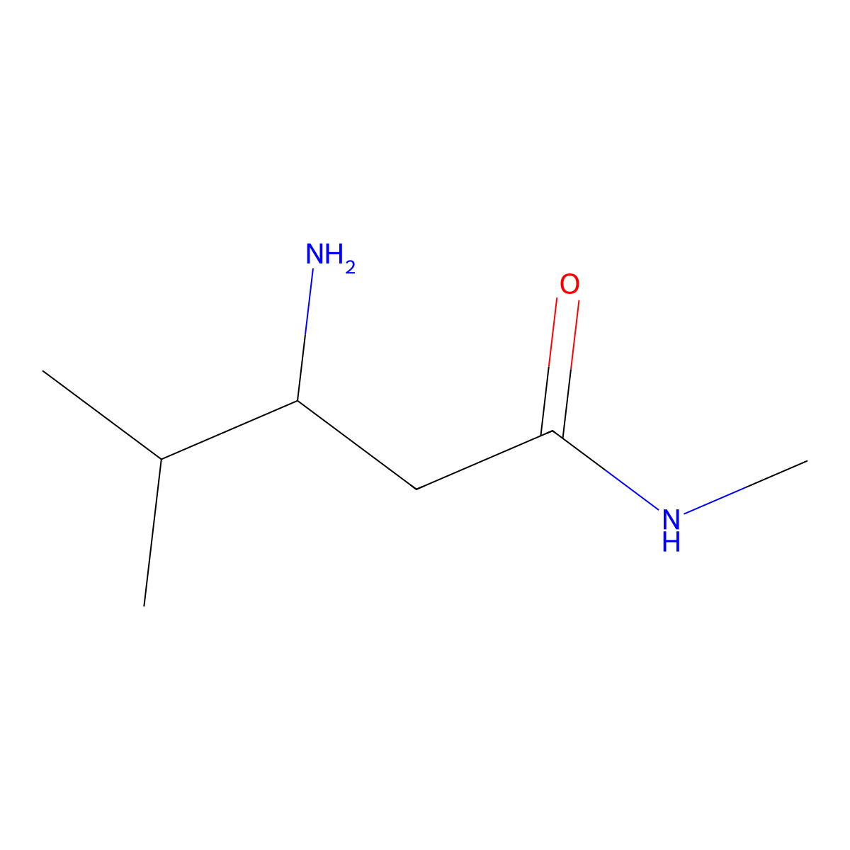 3-amino-N,4-dimethylpentanamide molecular structure, CAS 1550150-74-7