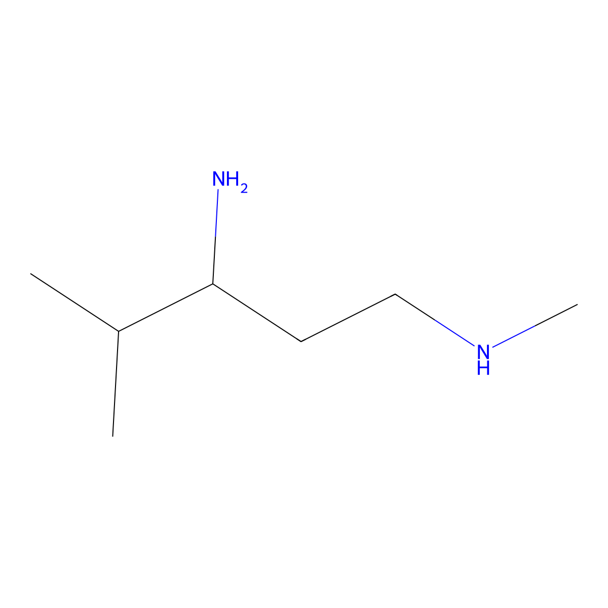 (3-Amino-4-methylpentyl)(methyl)amine molecular structure, CAS 1550150-90-7