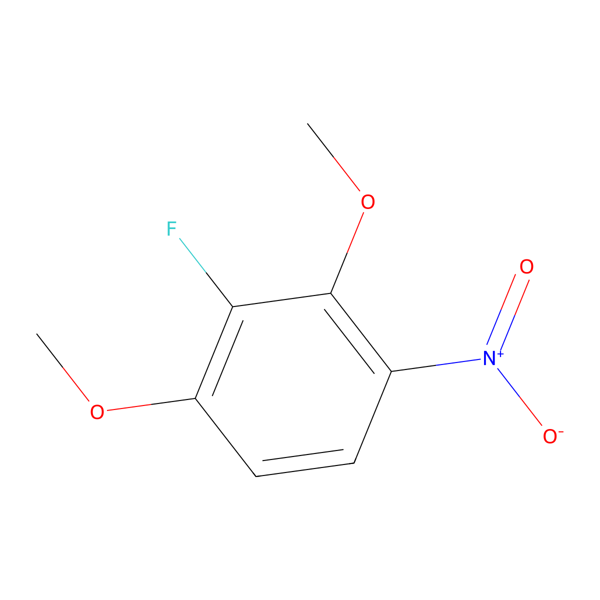 2-Fluoro-1,3-dimethoxy-4-nitrobenzene molecular structure, CAS 155020-44-3