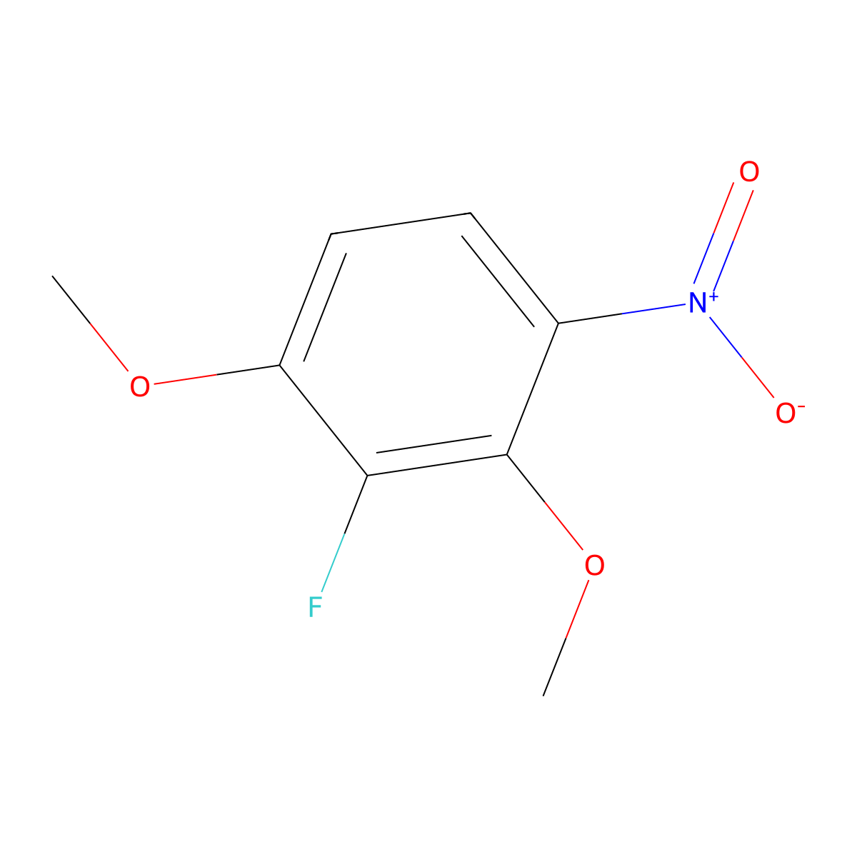 2-Fluoro-1,3-dimethoxy-4-nitrobenzene molecular structure, CAS 155020-44-3