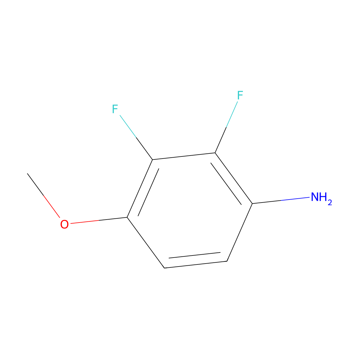 2,3-Difluoro-4-methoxyaniline molecular structure, CAS 155020-51-2