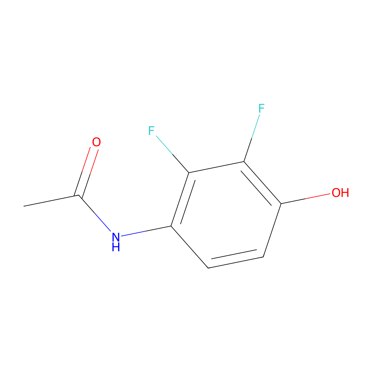 Acetamide, N-(2,3-difluoro-4-hydroxyphenyl)- molecular structure, CAS 155020-53-4