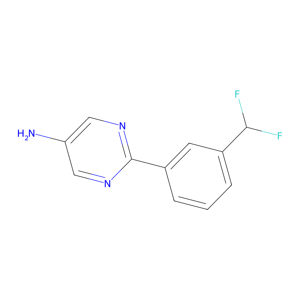 2-[3-(Difluoromethyl)phenyl]pyrimidin-5-amine molecular structure, CAS 1550251-25-6