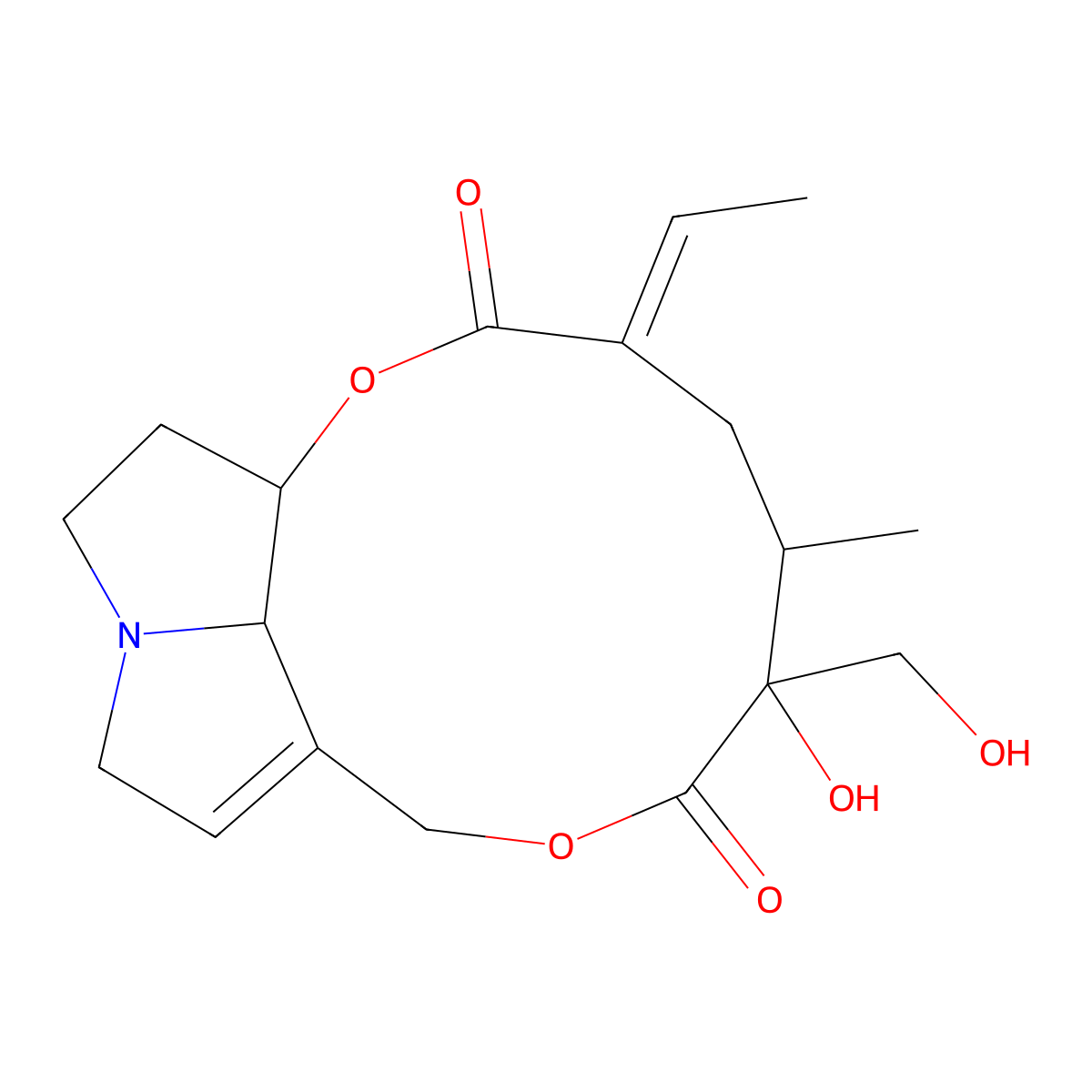 Usaramine molecular structure, CAS 15503-87-4