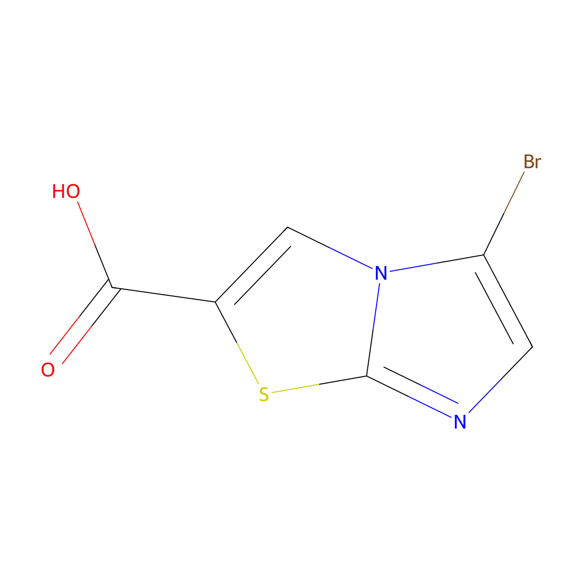 5-Bromoimidazo(2,1-b)(1,3)thiazole-2-carboxylic acid molecular structure, CAS 1550302-03-8