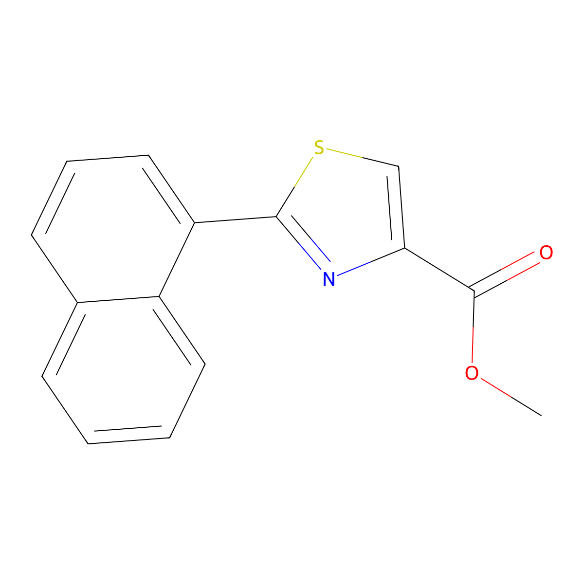 Methyl 2-(1-Naphthyl)thiazole-4-carboxylate molecular structure, CAS 1550316-77-2