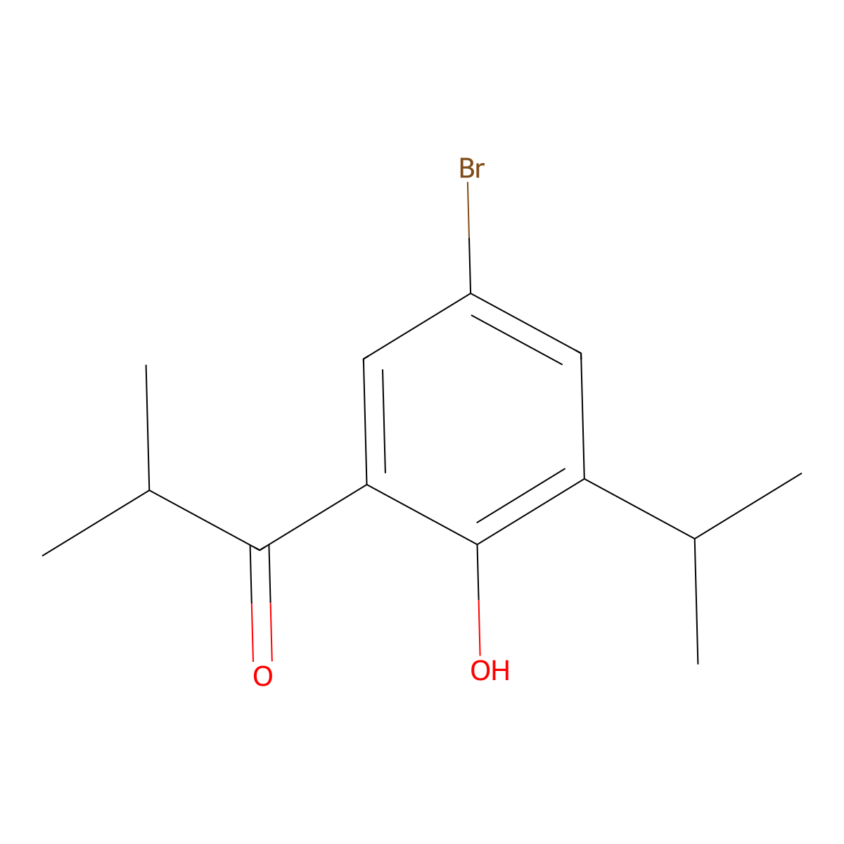 1-[5-Bromo-2-hydroxy-3-(propan-2-yl)phenyl]-2-methylpropan-1-one molecular structure, CAS 1550399-36-4