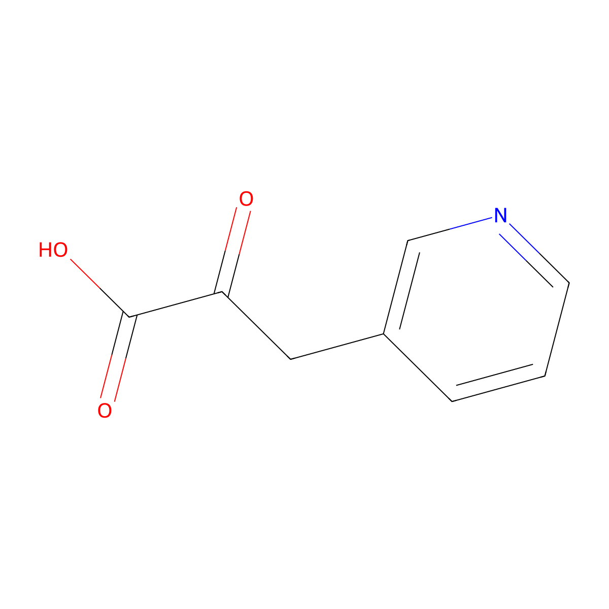 2-Oxo-3-(pyridin-3-yl)propanoic acid molecular structure, CAS 15504-40-2