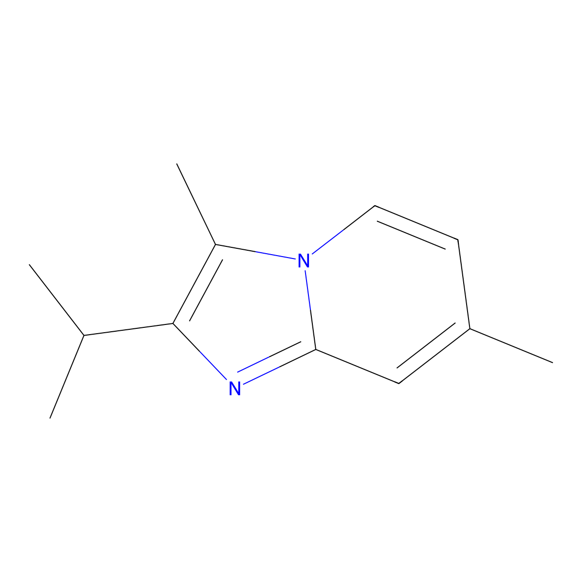 3,7-Dimethyl-2-(propan-2-yl)imidazo[1,2-a]pyridine molecular structure, CAS 1550404-29-9