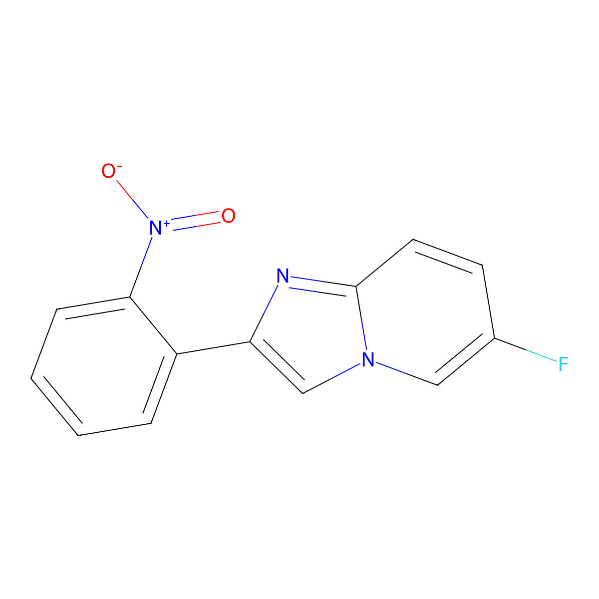 6-Fluoro-2-(2-nitrophenyl)imidazo[1,2-a]pyridine molecular structure, CAS 1550407-15-2