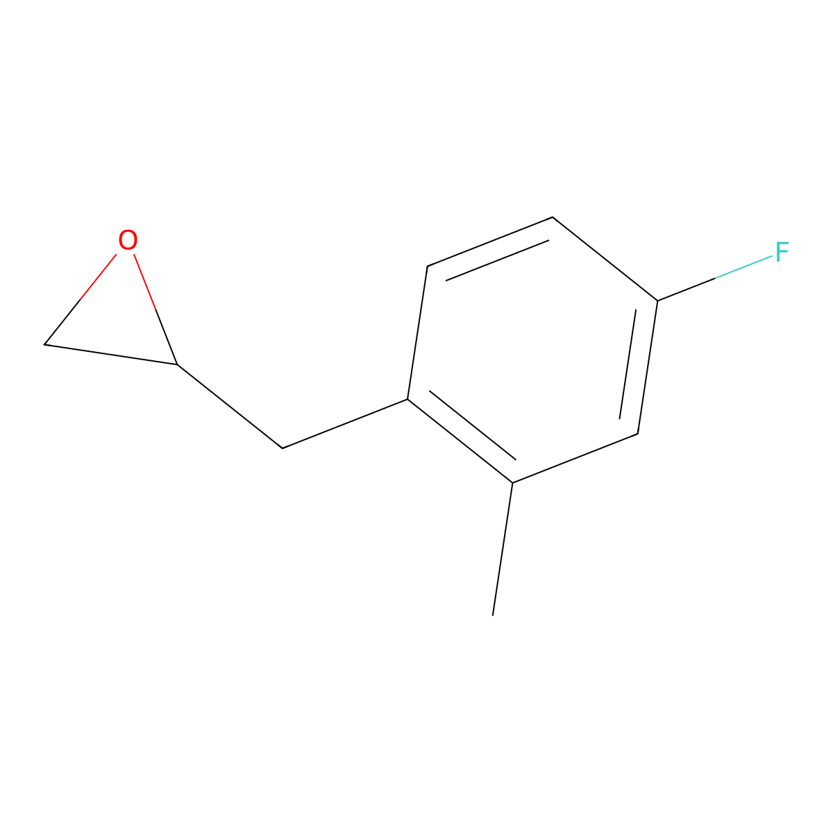 2-[(4-Fluoro-2-methylphenyl)methyl]oxirane molecular structure, CAS 1550427-48-9