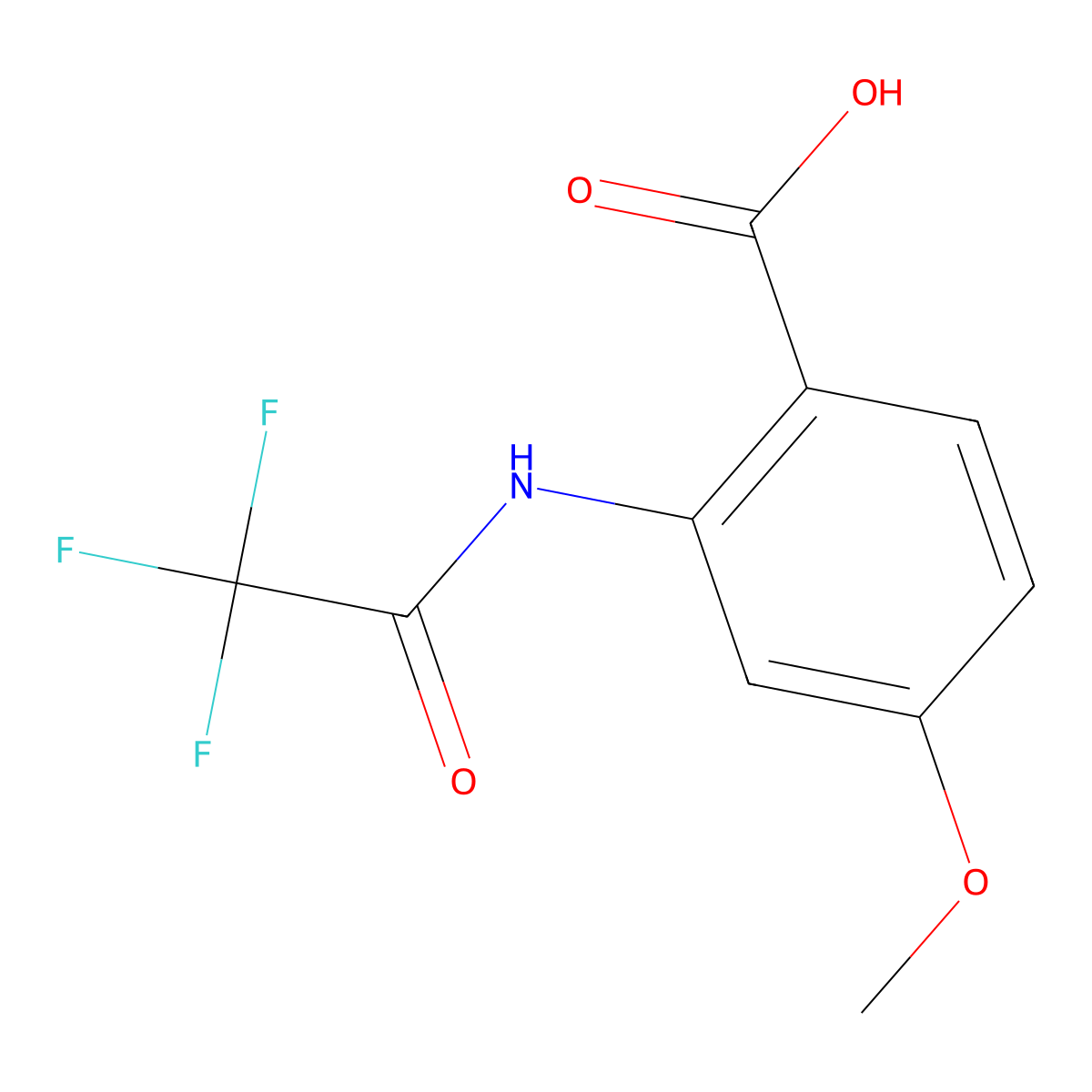 4-Methoxy-2-(trifluoroacetamido)benzoic acid molecular structure, CAS 1550430-88-0
