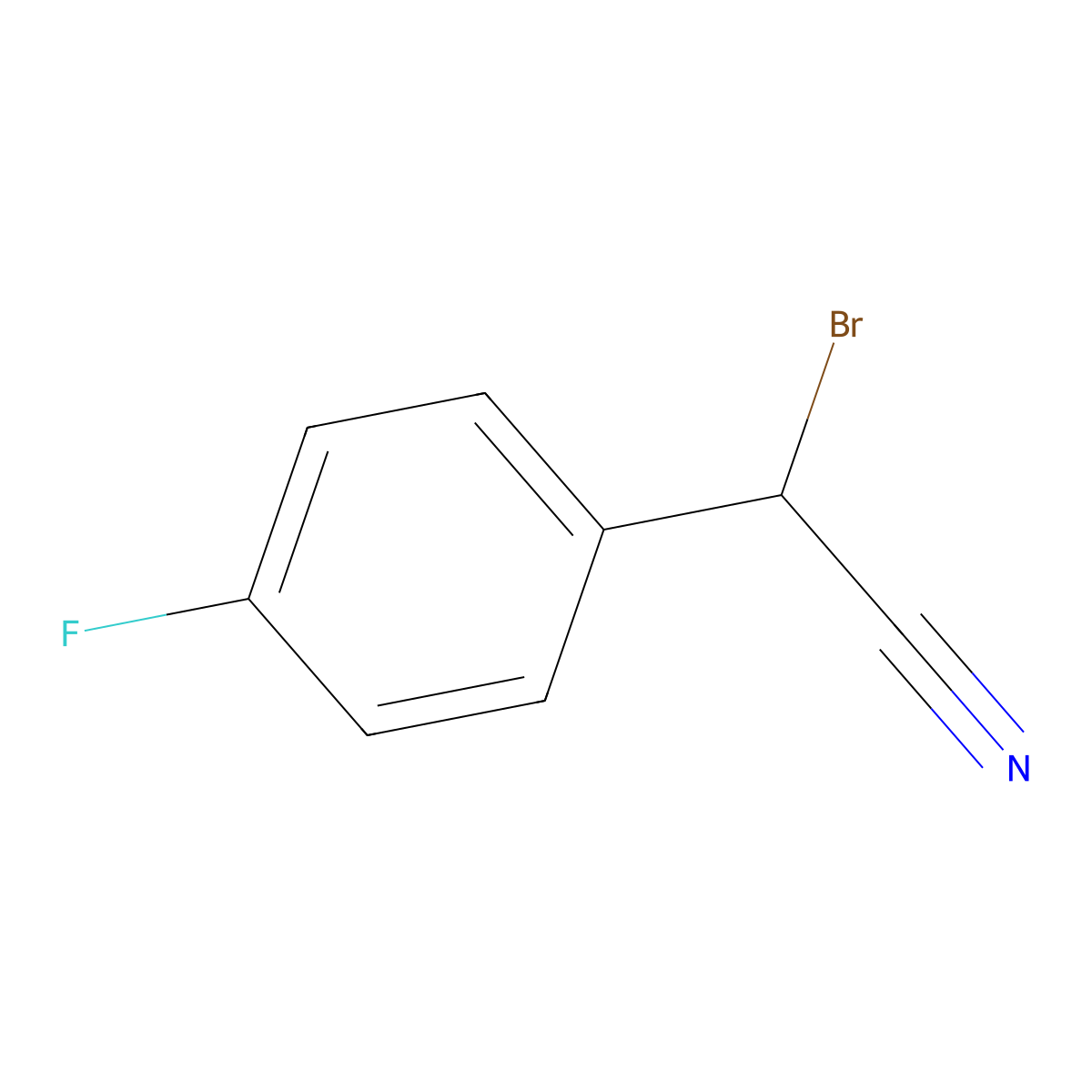 2-Bromo-2-(4-fluorophenyl)acetonitrile molecular structure, CAS 1550447-72-7