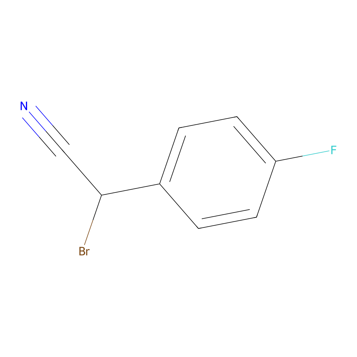 2-Bromo-2-(4-fluorophenyl)acetonitrile molecular structure, CAS 1550447-72-7