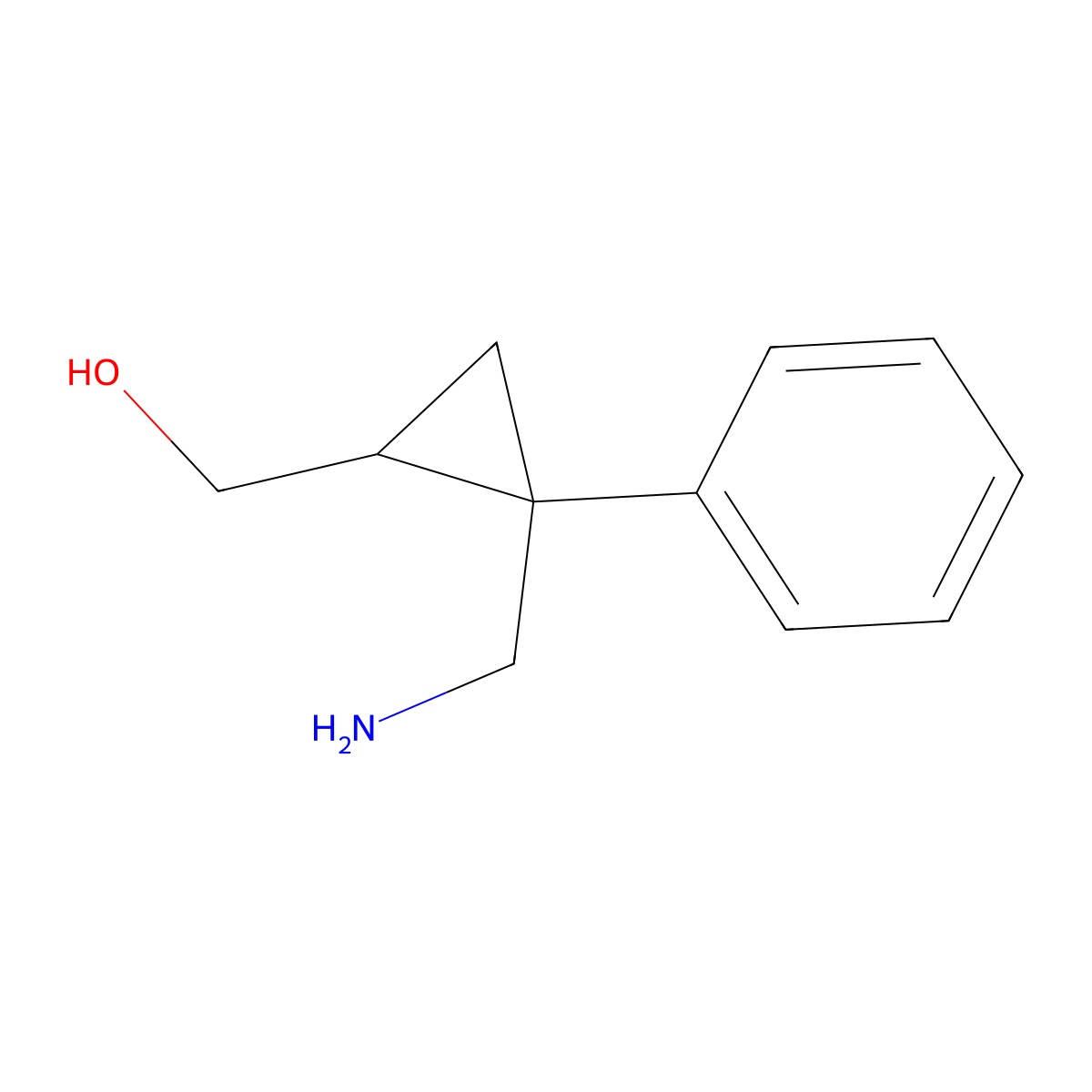 [(1S,2R)-2-(aminomethyl)-2-phenylcyclopropyl]methanol molecular structure, CAS 1550464-41-9