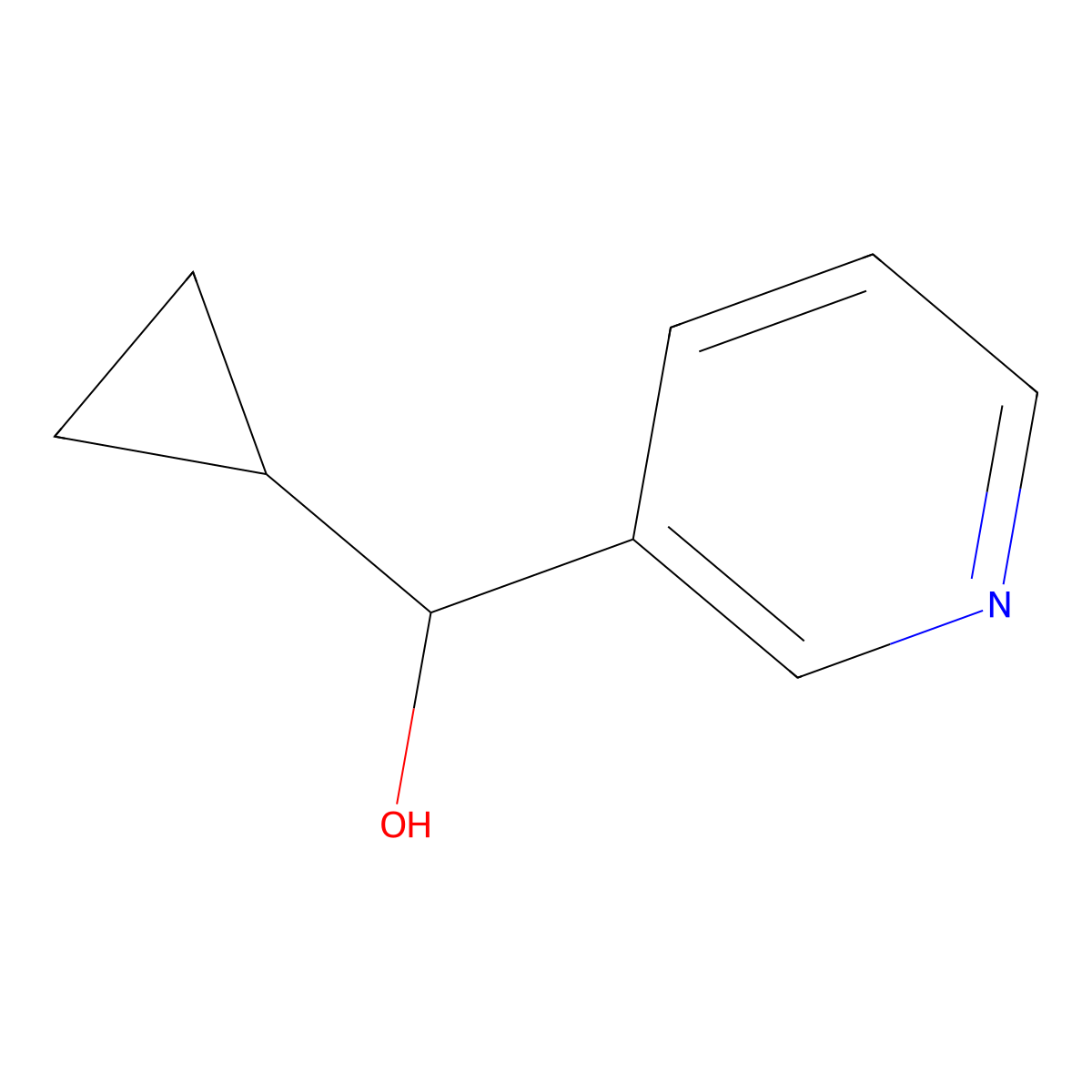 alpha-Cyclopropyl-3-pyridinemethanol molecular structure, CAS 155047-86-2