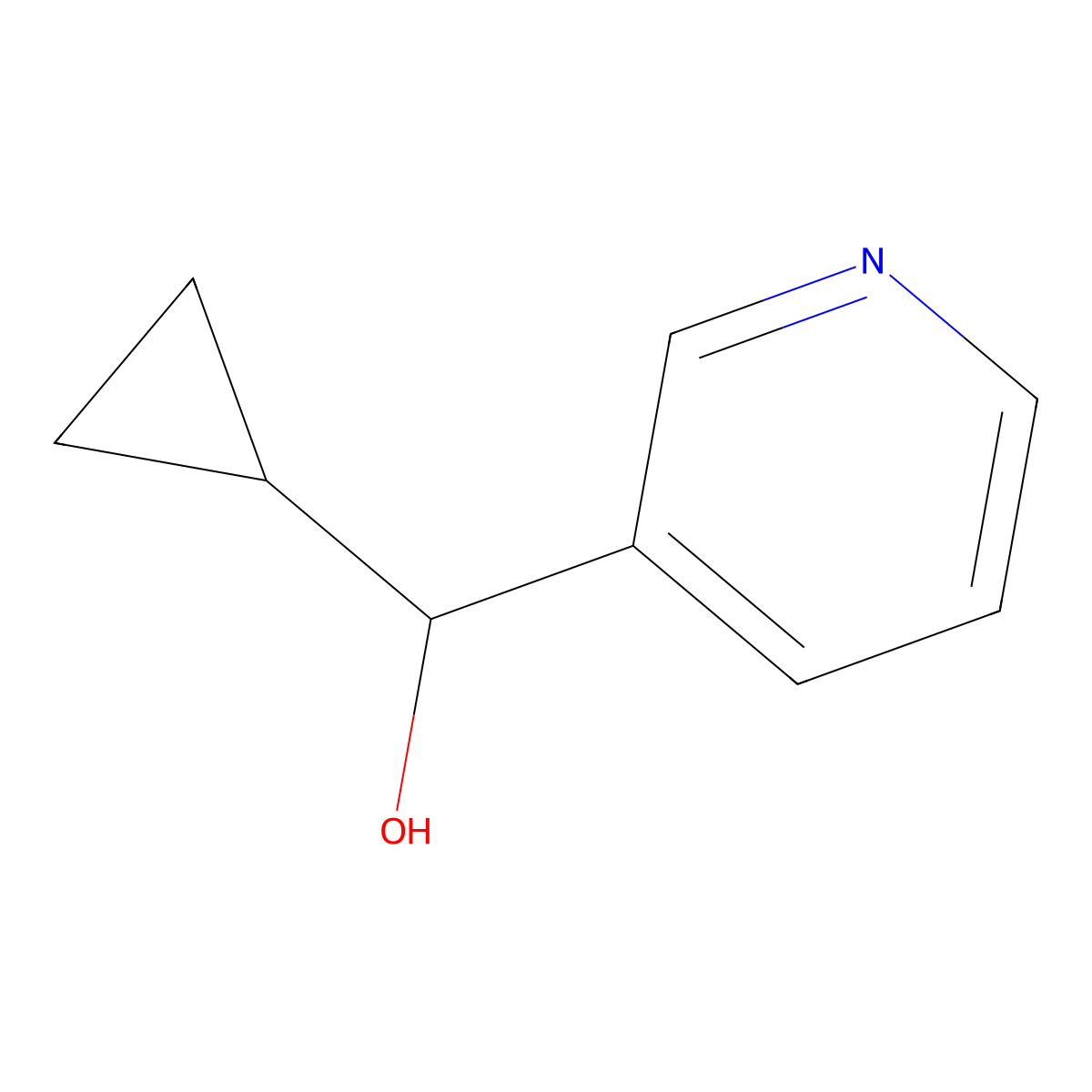 alpha-Cyclopropyl-3-pyridinemethanol molecular structure, CAS 155047-86-2