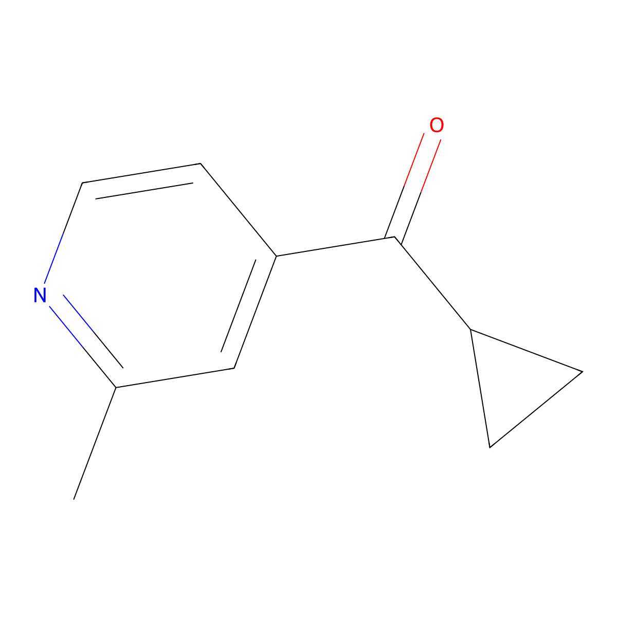 Cyclopropyl(2-methylpyridin-4-yl)methanone molecular structure, CAS 155047-87-3