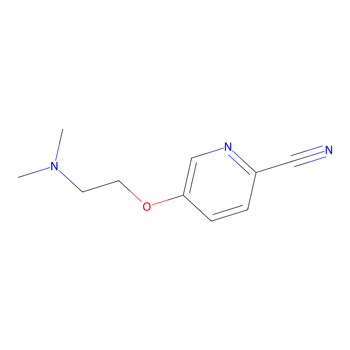 5-(2-(Dimethylamino)ethoxy)pyridine-2-carbonitrile molecular structure, CAS 1550471-29-8