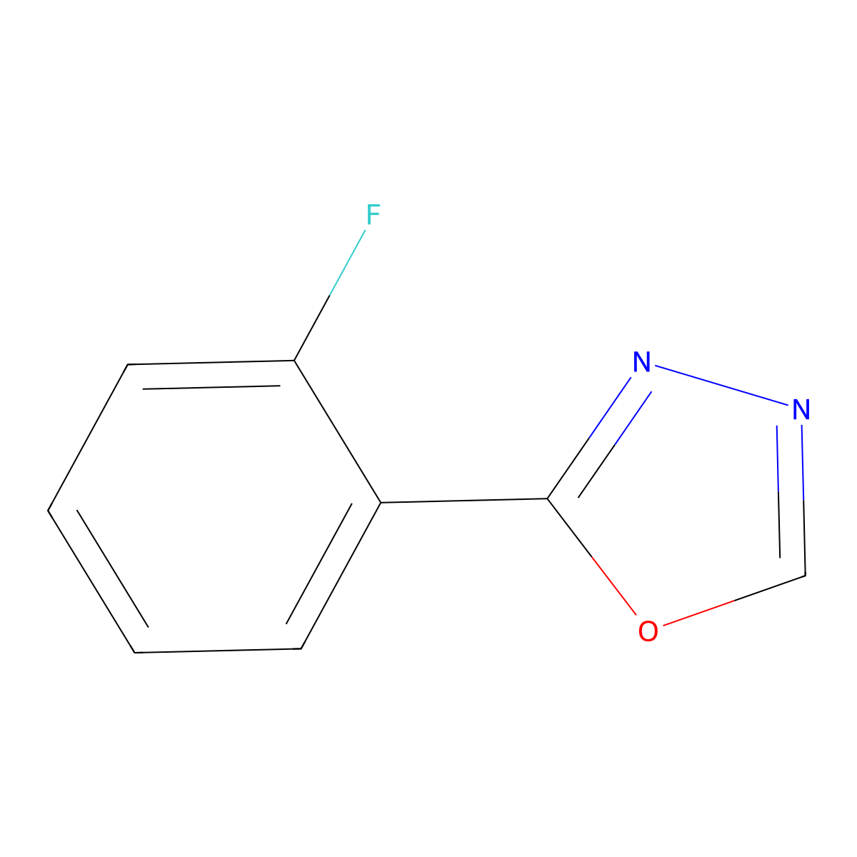 2-(2-Fluorophenyl)-1,3,4-oxadiazole molecular structure, CAS 155048-66-1