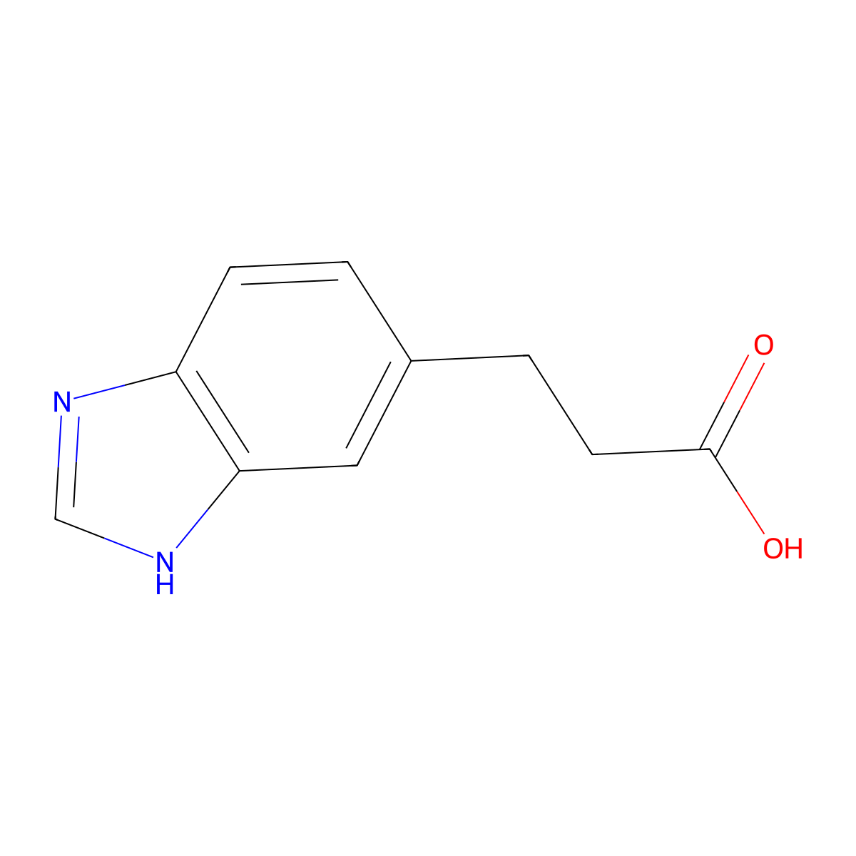 3-(1H-Benzo[d]imidazol-5-yl)propanoic acid molecular structure, CAS 155049-54-0