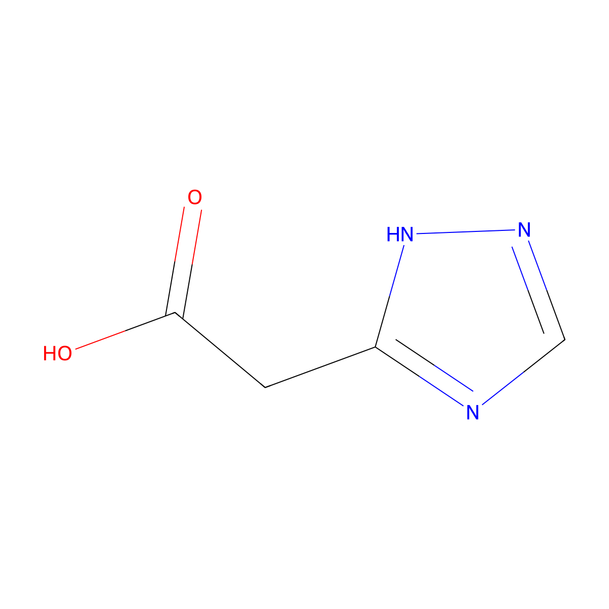 2-(1H-1,2,4-triazol-3-yl)acetic acid molecular structure, CAS 155049-60-8